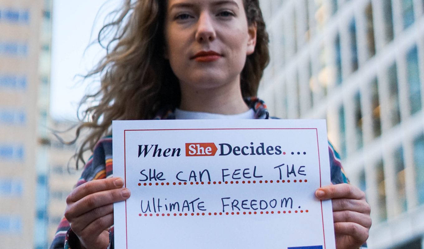She can feel the ultimate freedom